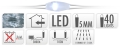 Girlanda LED 40 Lampek Łezki 8 Drucików - Biały Zimny