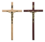 Krzyż Wiszący Drewniany 15cm - kolory
