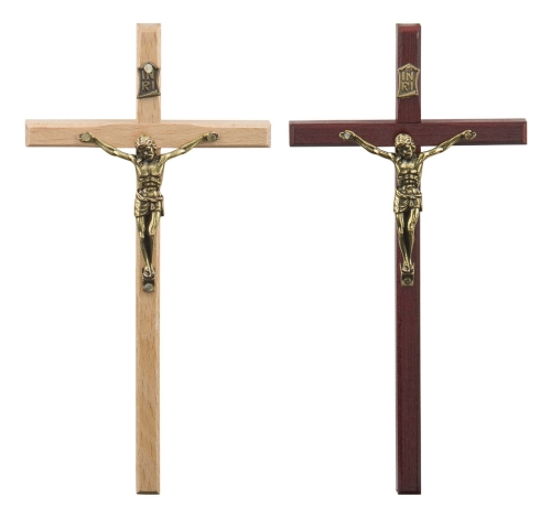 Krzyż Wiszący Drewniany 15cm - kolory