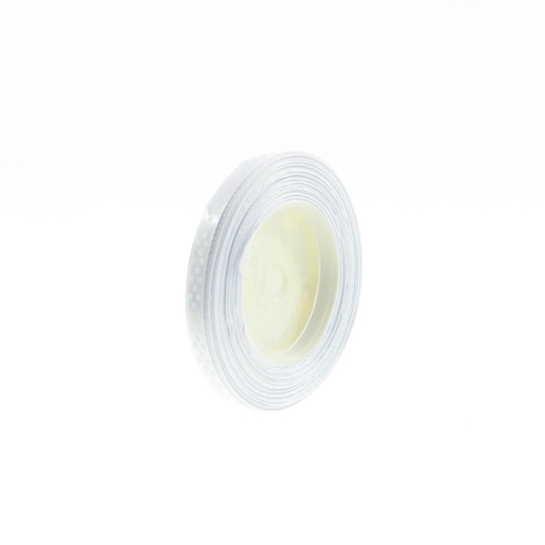 Wstążka Satynowa w Kropki 6mm 22,5mb – Biały Nr 01