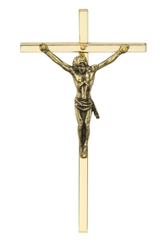 Krzyżyk Wiszący - Mosiądz 9,5cm