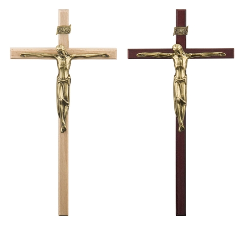 Krzyż Wiszący Drewniany 24cm - kolory