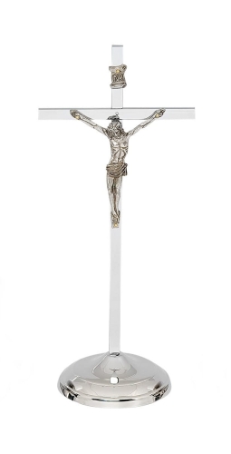 Krzyż Stojący - Srebrny 26cm