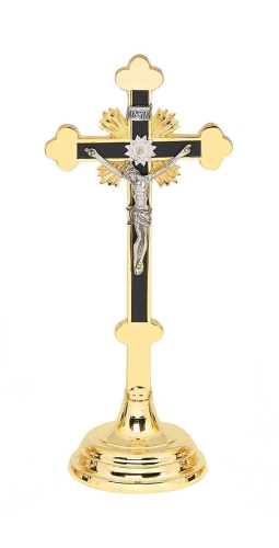 Krzyż Stojący Tradycyjny - Mosiądz 28cm