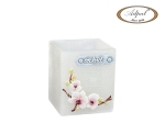 Świeca Orchidea Lampion Kwadrat 11,5cm - Biały