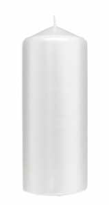 Świeca Słupek  Metalik 8/20cm - Perłowa 