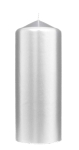 Świeca Słupek Metalik 8/20cm - Srebrna