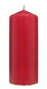 Świeca Słupek 8 x 20cm - Bordowy