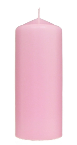 Świeca Gładka Słupek 8/20cm - Jasna Różowa