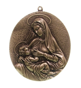 Obrazek Matka Boska Karmiąca 12x10,5cm - Złoty