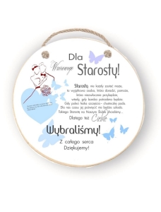 Deseczka z Tekstem na Ślub Koło 32cm - wzory