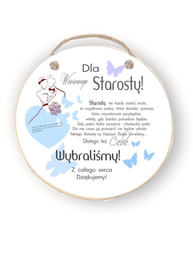 Deseczka z Tekstem na Ślub Koło 32cm - wzory
