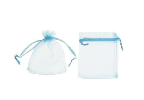 Woreczki Tiulowe 9x13cm kpl. 12szt – Błękitny