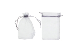 Woreczki Tiulowe 8x10cm kpl. 12szt – Srebrny