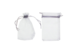 Woreczki Tiulowe 8x10cm kpl. 12szt – Srebrny