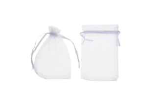 Woreczki Tiulowe 8x10cm kpl. 12szt – Biały