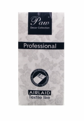 Serwetki Pocket PAW Professional Airlaid Subtel Roses Silver kpl. 25szt