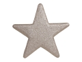 Zawieszka Gwiazda Styropianowa 25cm z Brokatem - Szampan
