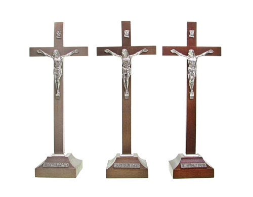Krzyż Stojący Drewniany 23cm - 3 kolory