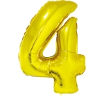 Balon Foliowy 92cm Cyfra 4 - Złoty