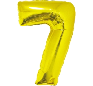Balon Foliowy 92cm Cyfra 7 - Złoty