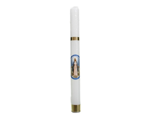 Świeca Liturgiczna Gromnica 30/3cm Biała  - wzory