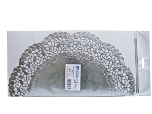 Serwetka Tortowa 36cm kpl. 4szt - Srebrny