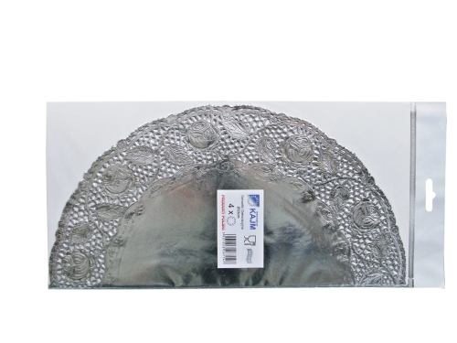 Serwetka Tortowa 33 cm kpl. 4 szt - Srebrny