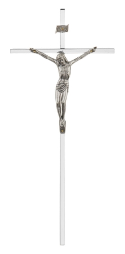 Krzyż Wiszący 31cm - Srebrny