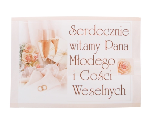 Transparent Weselny do Domu Panny Młodej. 
