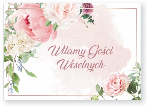 Tablica Powitalna na Wesele Elegancka 69x47cm