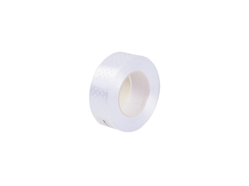 Wstążka Satynowa w Kropki 25mm 22,5mb – Biały Nr 01