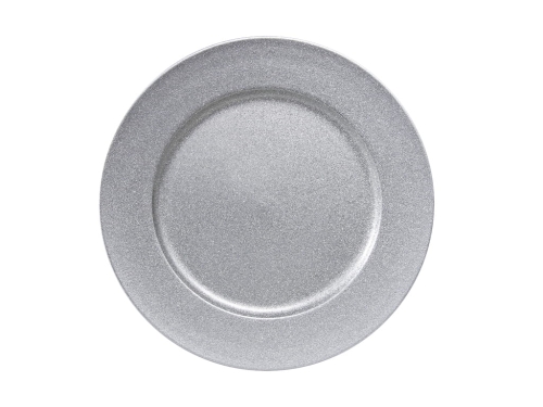 Podtalerz Plastikowy z Brokatem 20cm - Srebrny