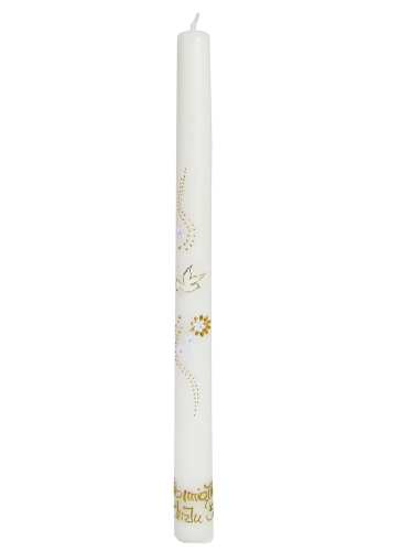 Świeca Liturgiczna Chrzest 1366 - Złoty/Biały