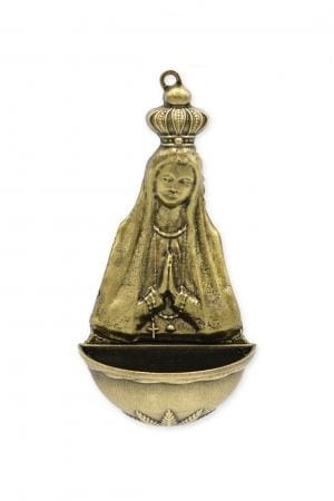 Kropielnica Matka Boska w Koronie 14cm - Złoty