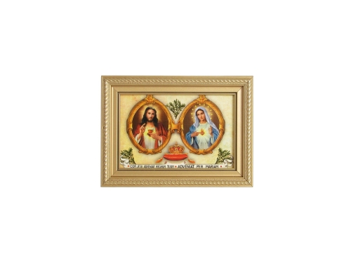 Obraz Obu Serc Jezusa i Maryi 13x18cm