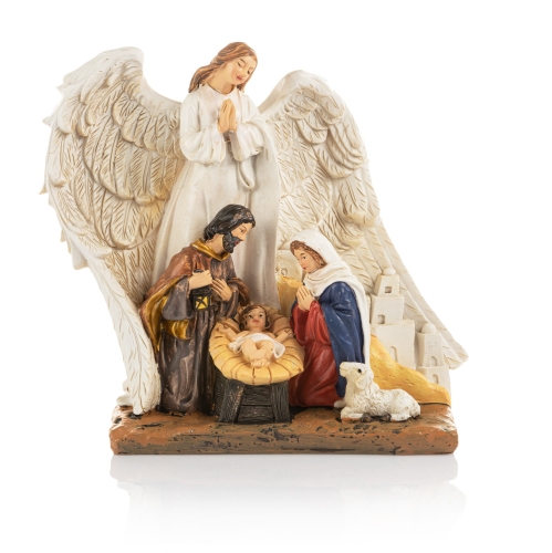 Figurka Anioł z Św. Rodziną 13cm