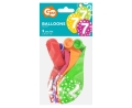 Balony z Cyframi 7 w Groszki kpl. 5szt