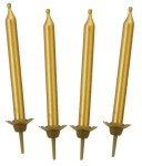 Świeczki Urodzinowe 6cm kpl. 10szt – Złoty