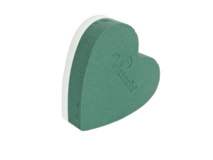 Victoria Gąbka florystyczna Serce Pełne 20cm kpl. 2szt - Zielony
