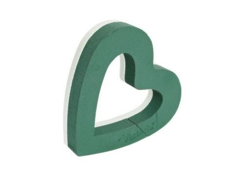 Victoria Gąbka florystyczna Serce Otwarte 30cm kpl. 2szt -Zielony