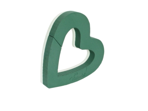 Victoria Gąbka florystyczna Serce Otwarte 38cm kpl. 2szt - Zielony