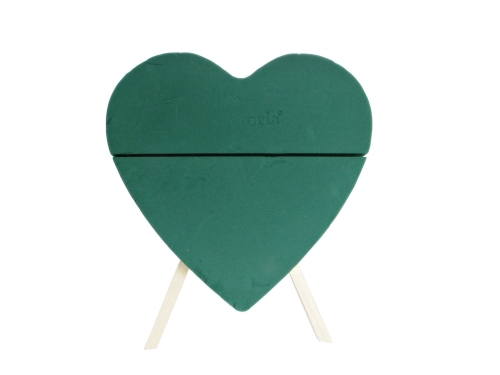 Victoria Gąbka florystyczna Serce Pełne na Stojaku 47cm - Zielony