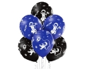 Balony dla Dzieci  Kosmos kpl. 6szt - Niebieski/Czarny