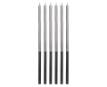Świeczki Urodzinowe Platinum 14,5cm kpl. 6szt - Srebrny