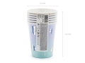 Kubek Papierowy Narwal 220ml kpl. 6szt - Błękitny