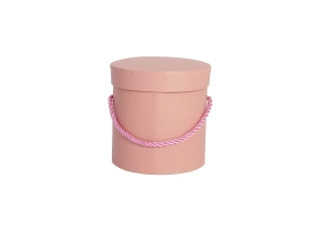 Pudełko Flower Box Papierowy Okrągły 12,7cm - Różowy