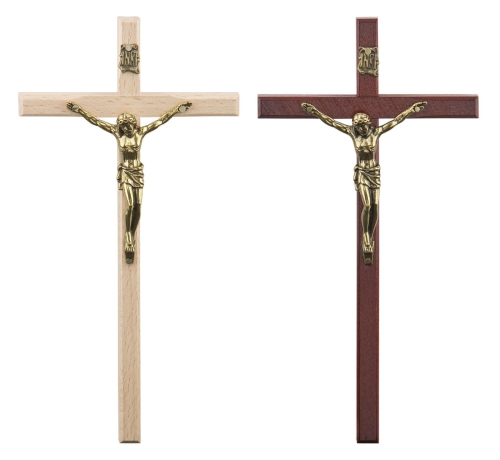 Krzyż Wiszący Drewniany 19,5cm - kolory