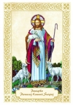 Obrazek Jezus Pasterz Pamiątka I Komunii Świętej 10 x 15cm -Ekri