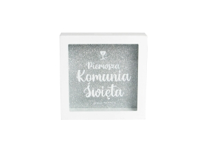 Skarbonka Moja I Komunia Święta - Biały/Srebrny